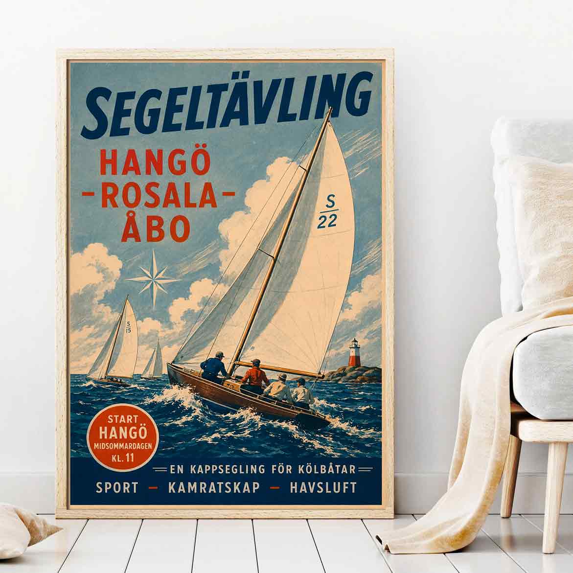 Juliste urheilu purjehdus hanko turku 4 lö 50×75 70x105aaaa