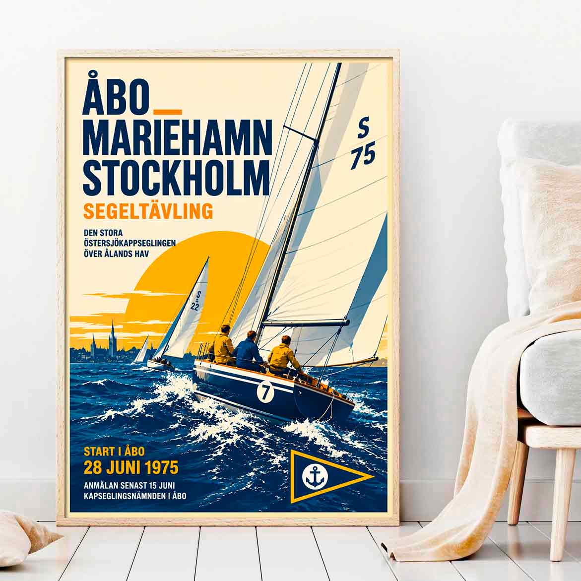 Juliste urheilu purjehdus hanko turku 6 lö 50×70 70x100aa