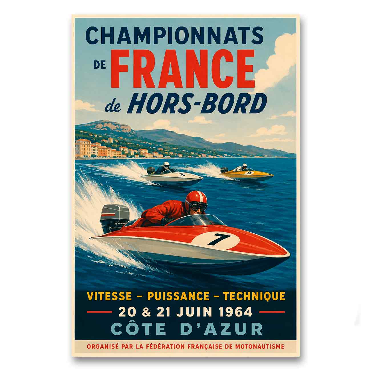Juliste veneet Championnats Hors Bord 2 LÖ 50x75a