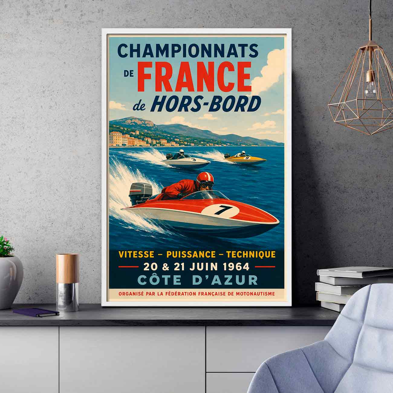 Juliste veneet Championnats Hors Bord 2 LÖ 50x75aaa