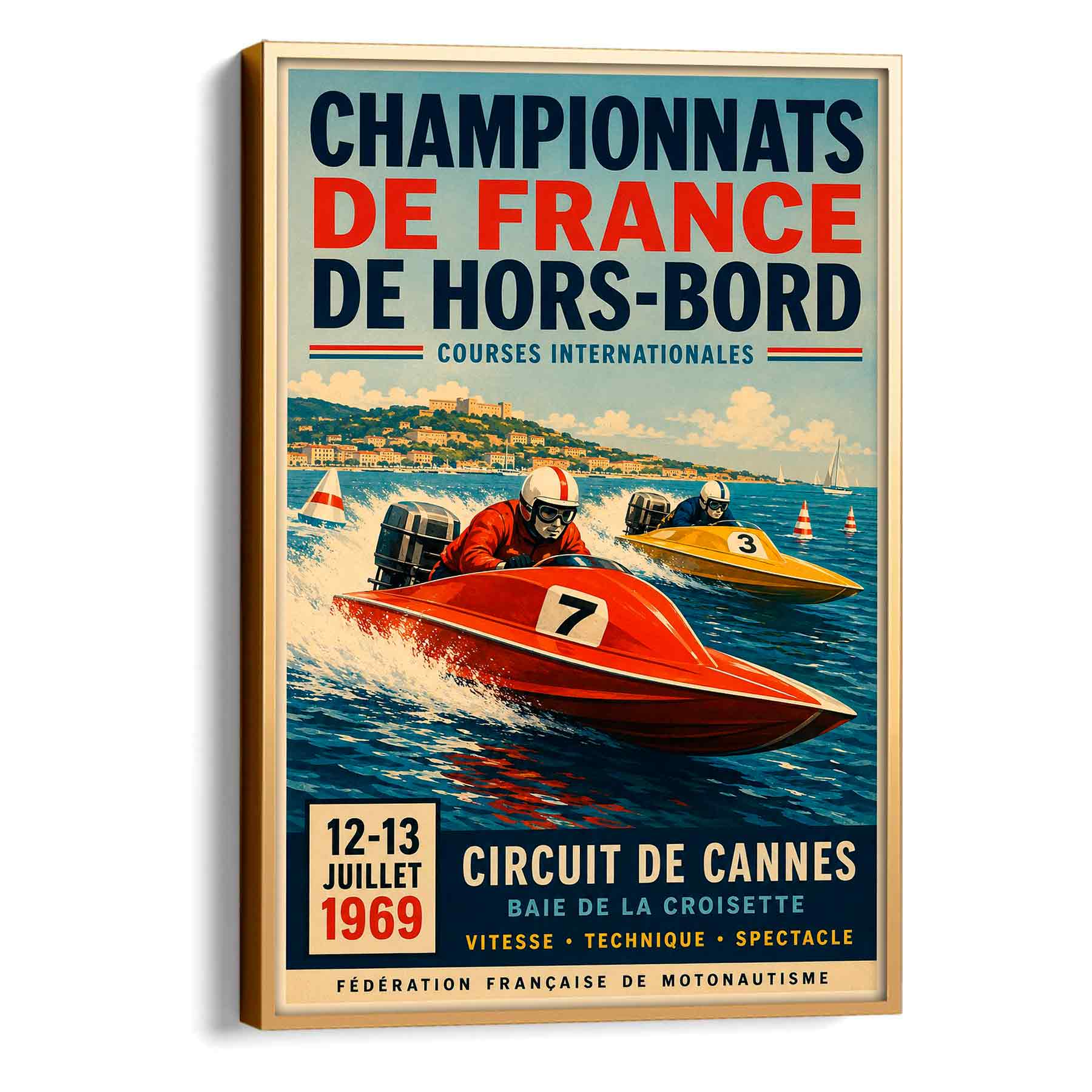 Juliste veneet Championnats Hors Bord 3 LÖ 50x75aa