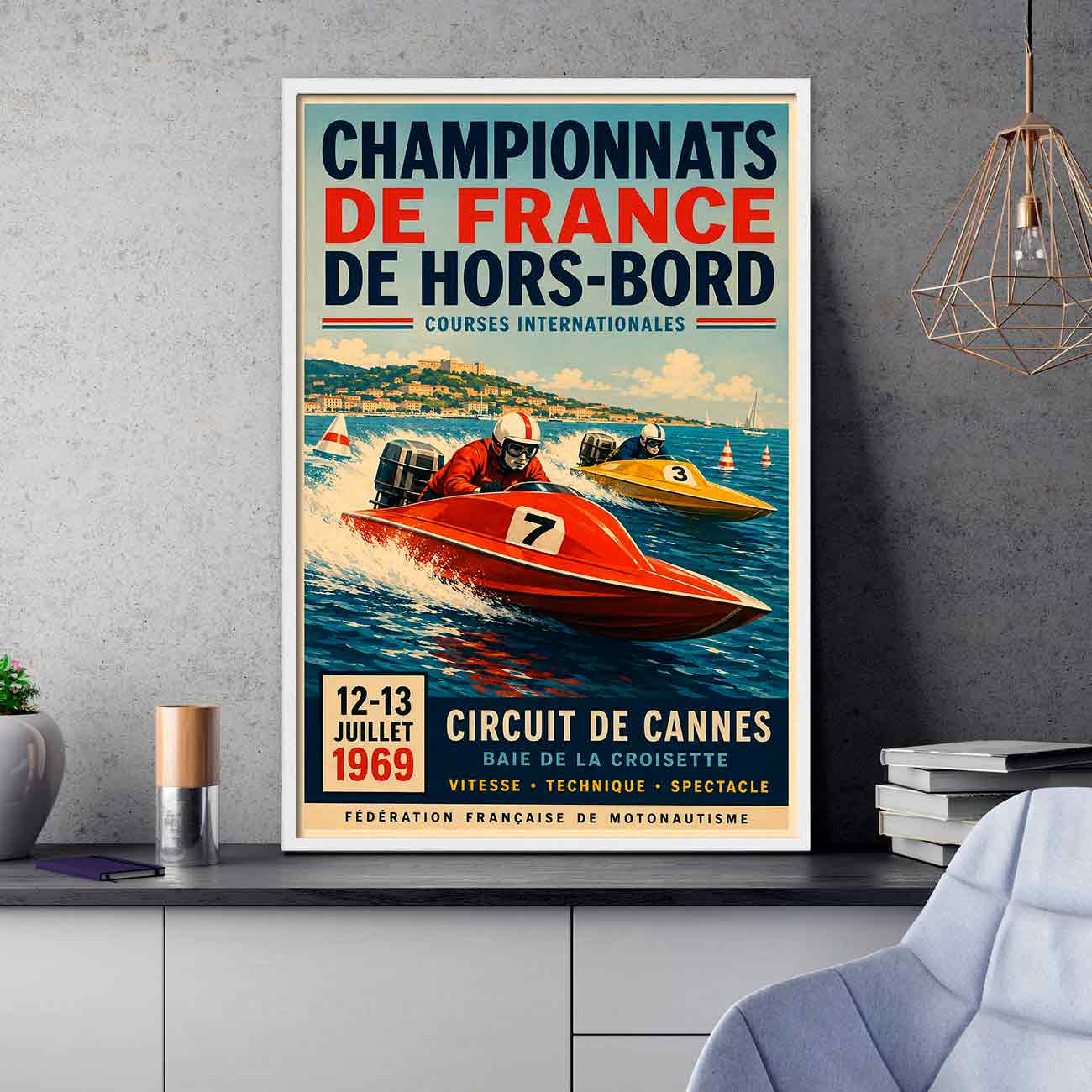 Juliste veneet Championnats Hors Bord 3 LÖ 50x75aaa