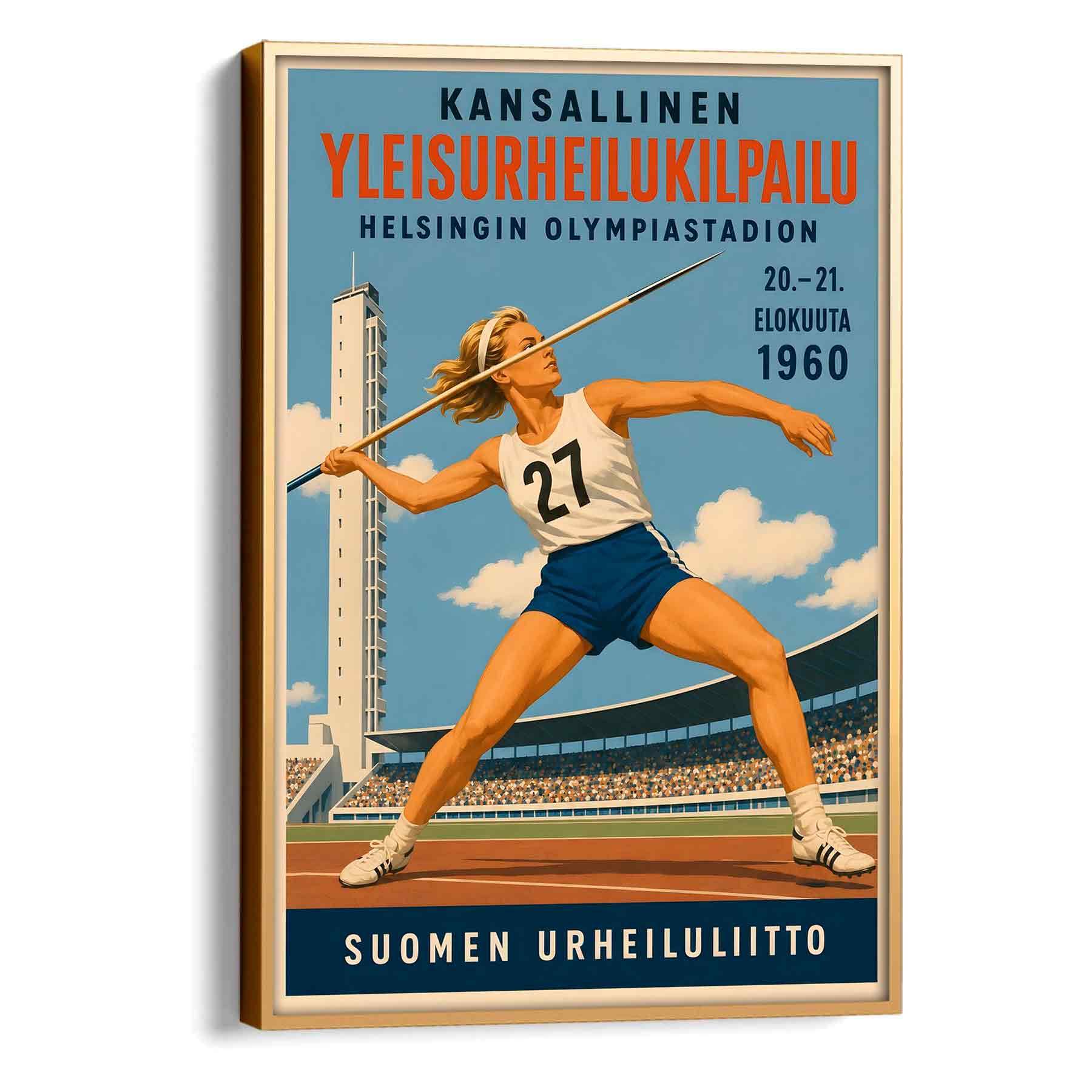 Juliste yleisurheilu Helsinki 2 LÖ 40×60 50x75aa