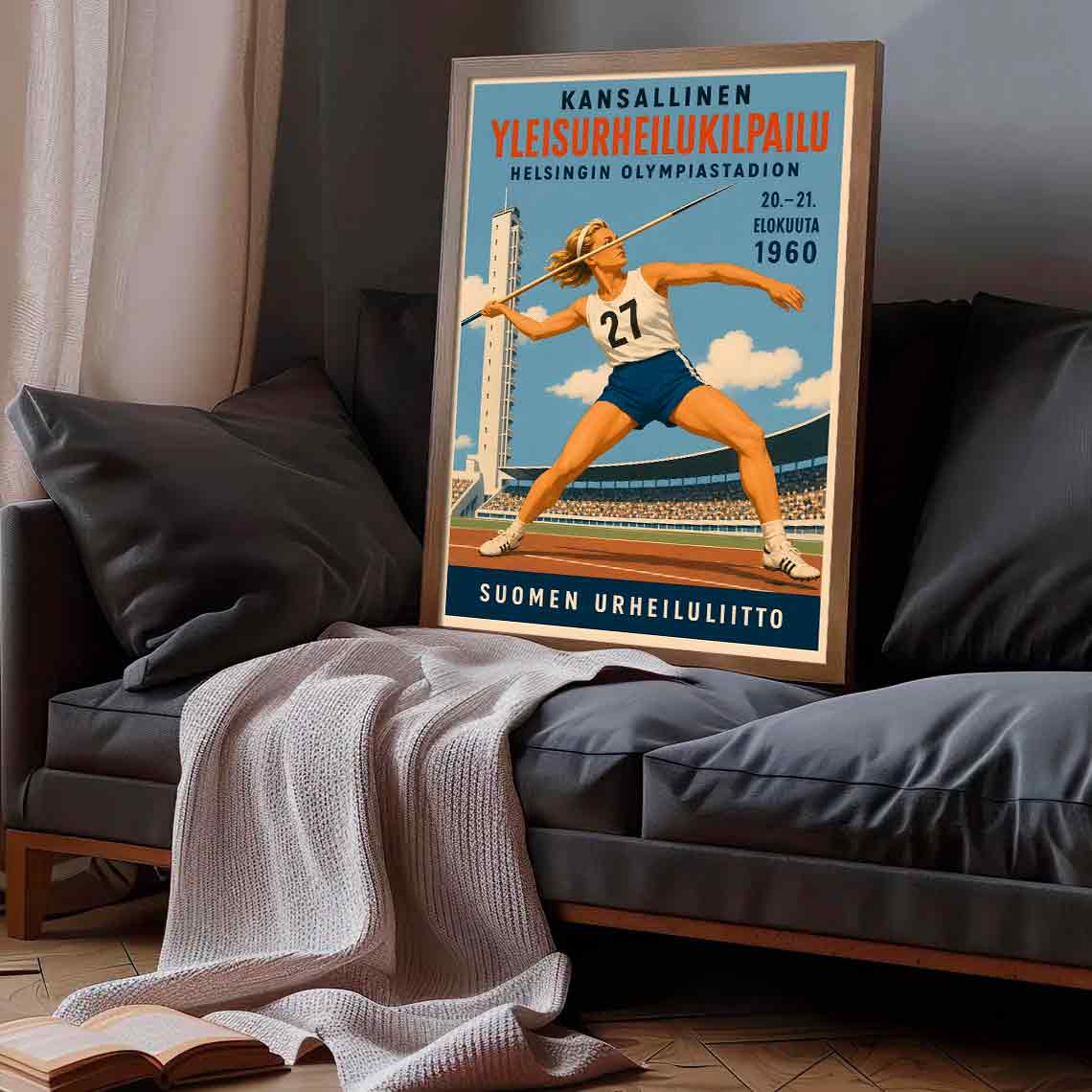 Juliste yleisurheilu Helsinki 2 LÖ 40×60 50x75aaa
