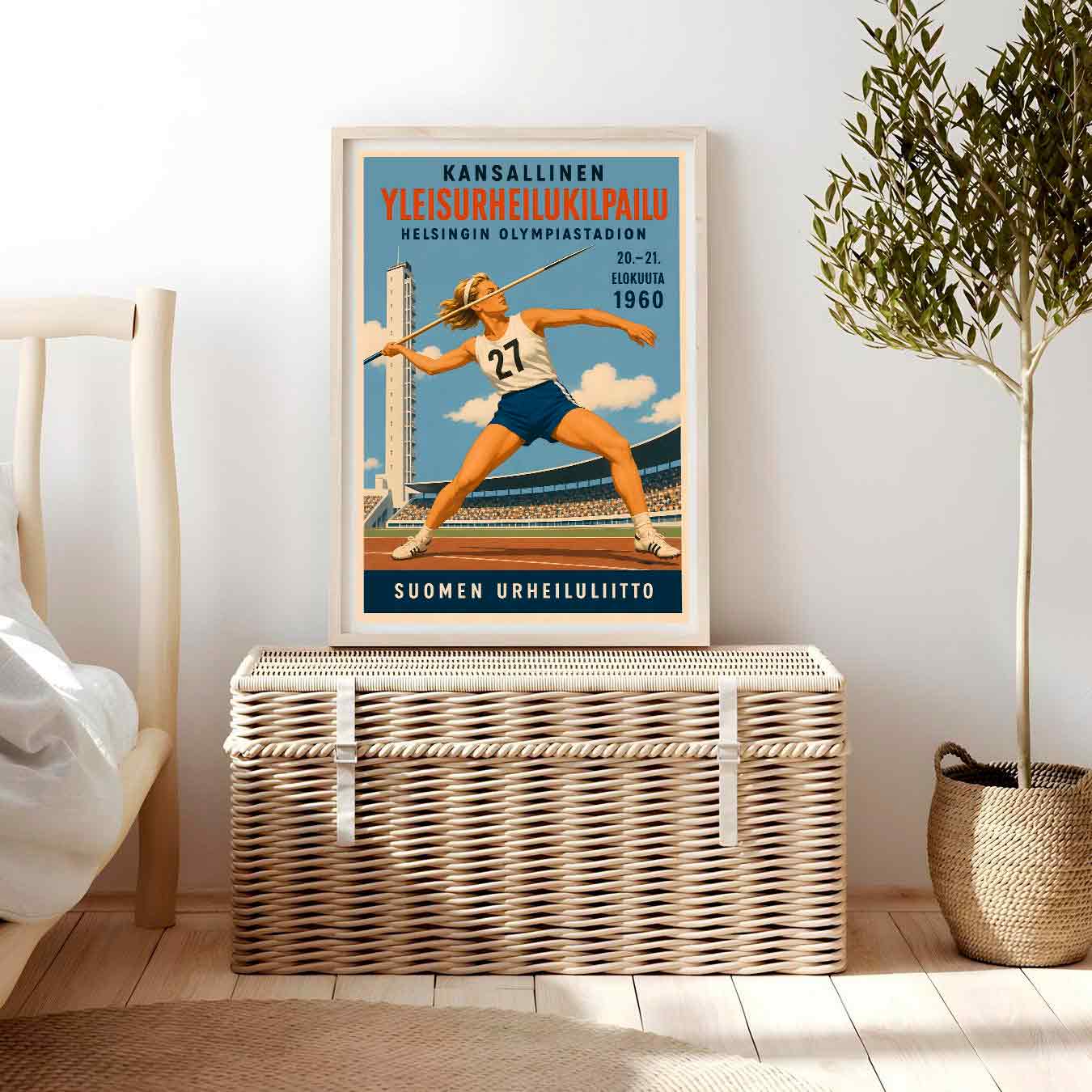 Juliste yleisurheilu Helsinki 2 LÖ 40×60 50x75aaaa