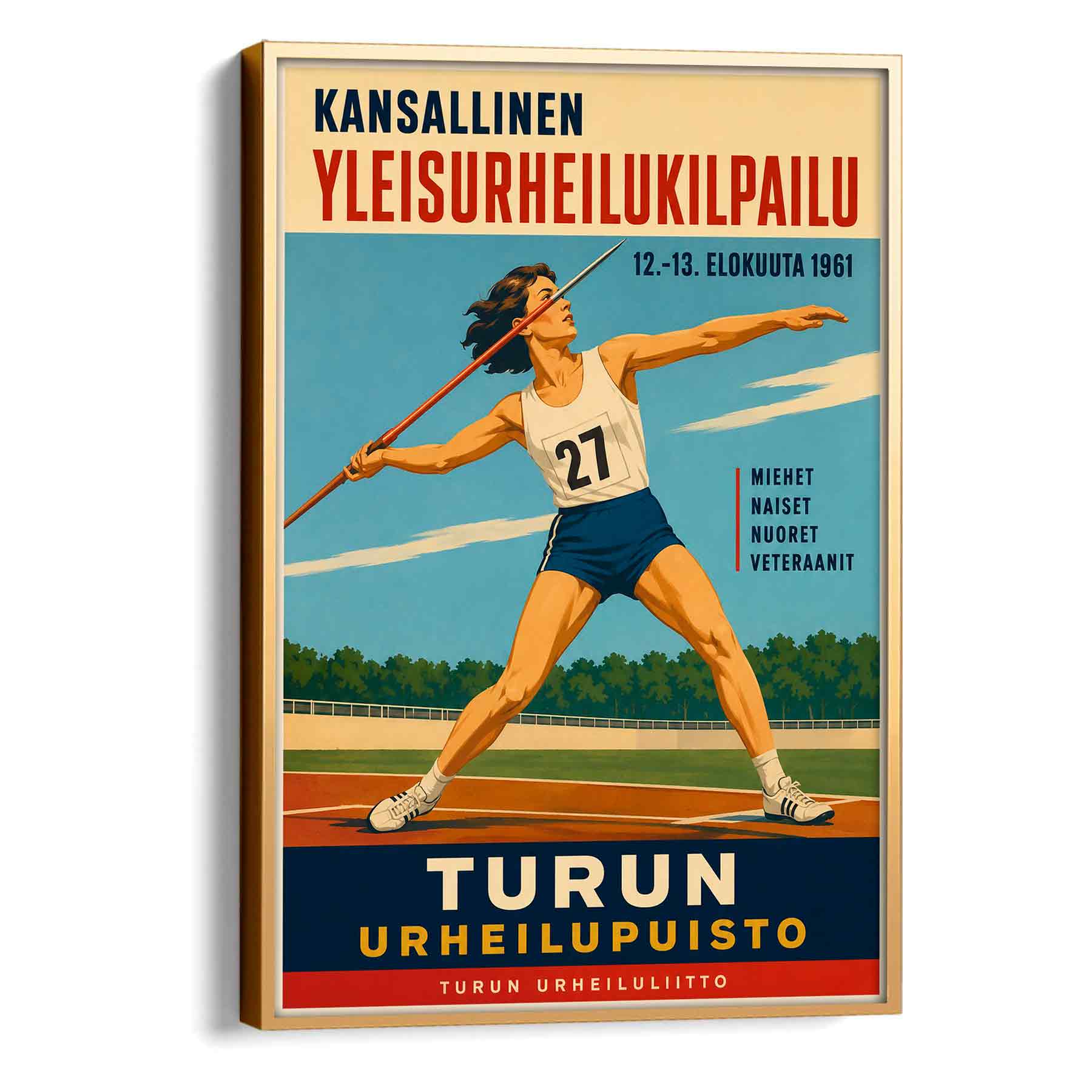Juliste yleisurheilu Turku 1 LÖ 40×55 50x70aa