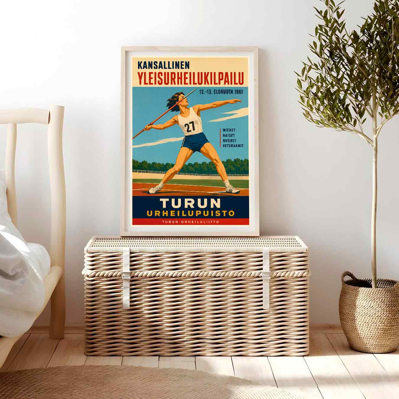 Juliste yleisurheilu Turku 1 LÖ 40×55 50x70aaaa