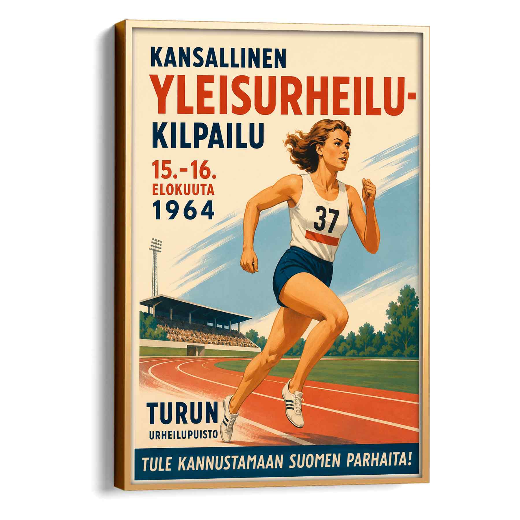 Juliste yleisurheilu Turku 2a LÖ 40×55 50x70aa