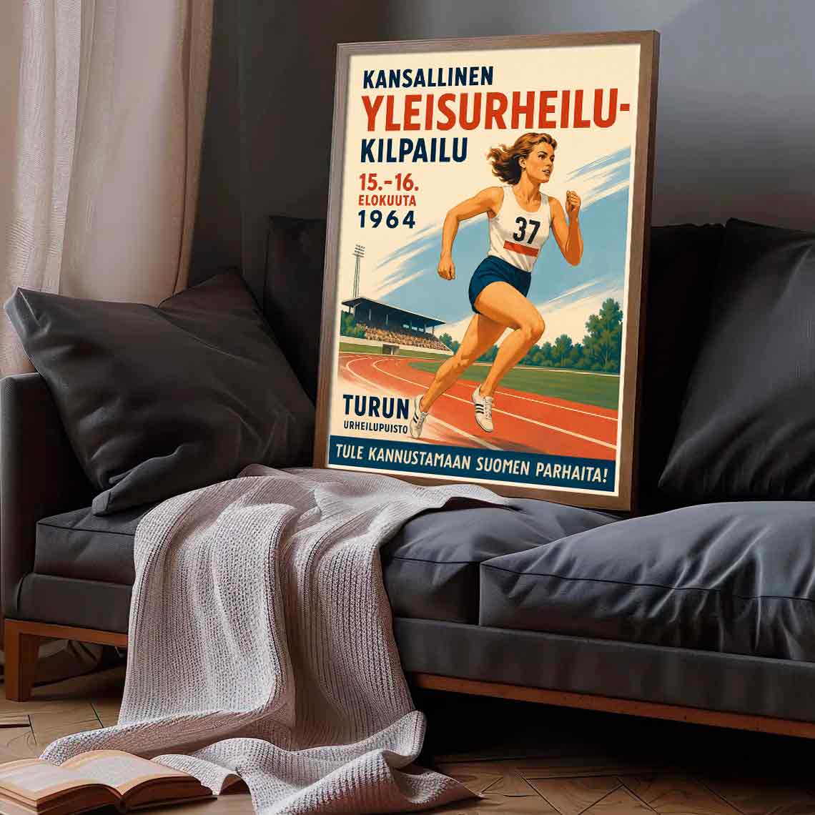 Juliste yleisurheilu Turku 2a LÖ 40×55 50x70aaa