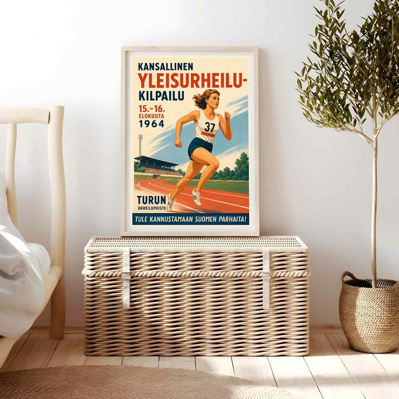 Juliste yleisurheilu Turku 2a LÖ 40×55 50x70aaaa
