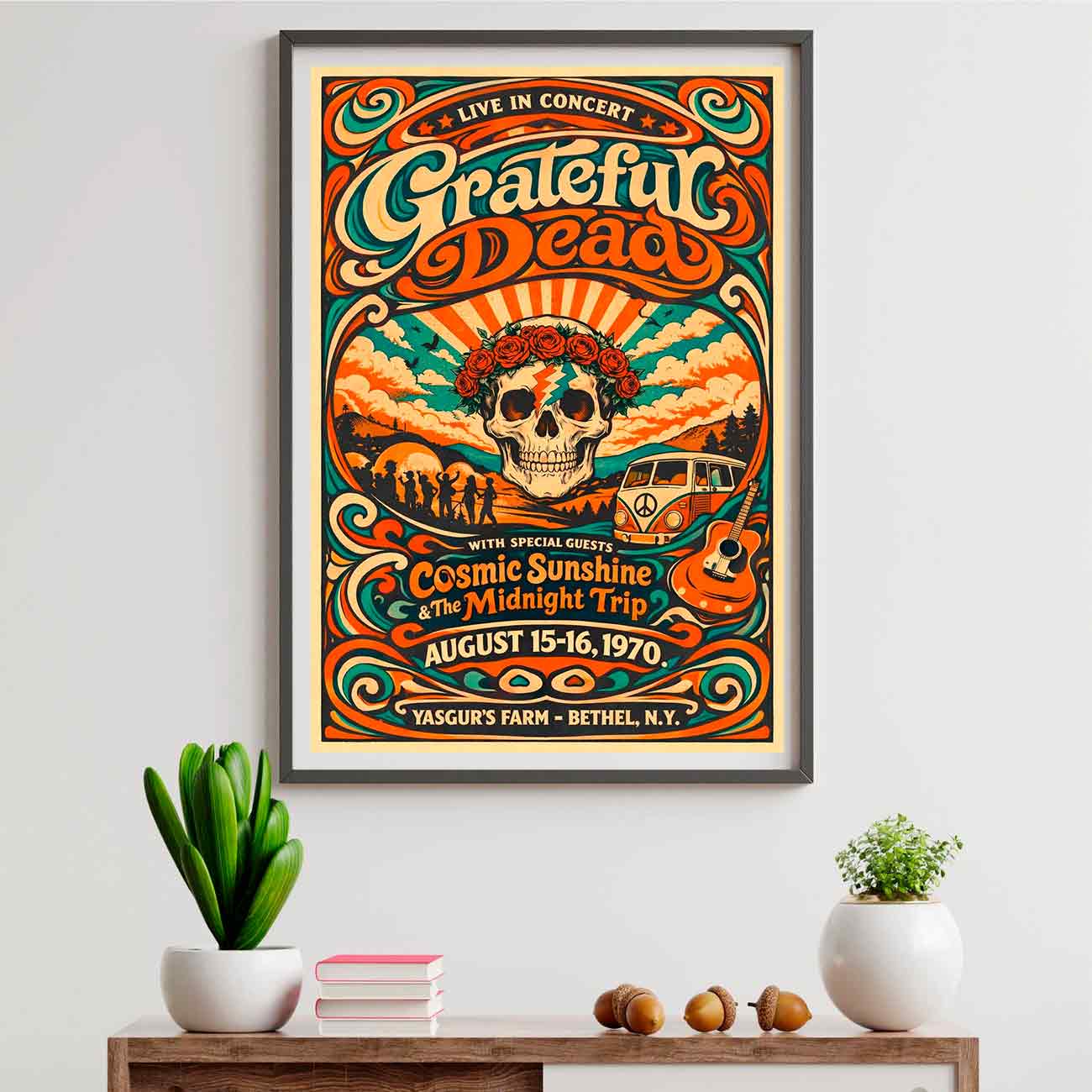 Juliste Grateful Dead konsertti LÖ 50×75 70×105-2aaaa