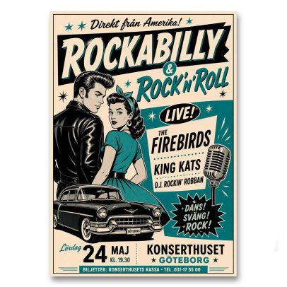 Juliste Rockabilly & Rock´n´Roll Göteborg