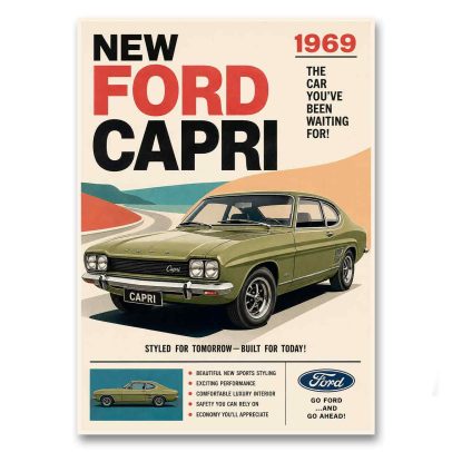 Juliste Ford Capri - The Car You´ve Been Waiting For
