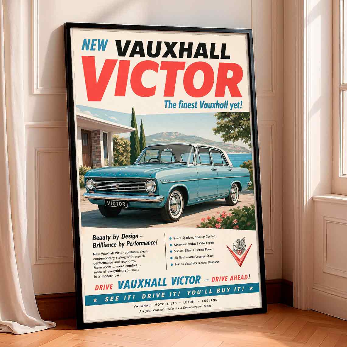 Juliste autot Vauxhall Victor LÖ 40×60 50x75aaa