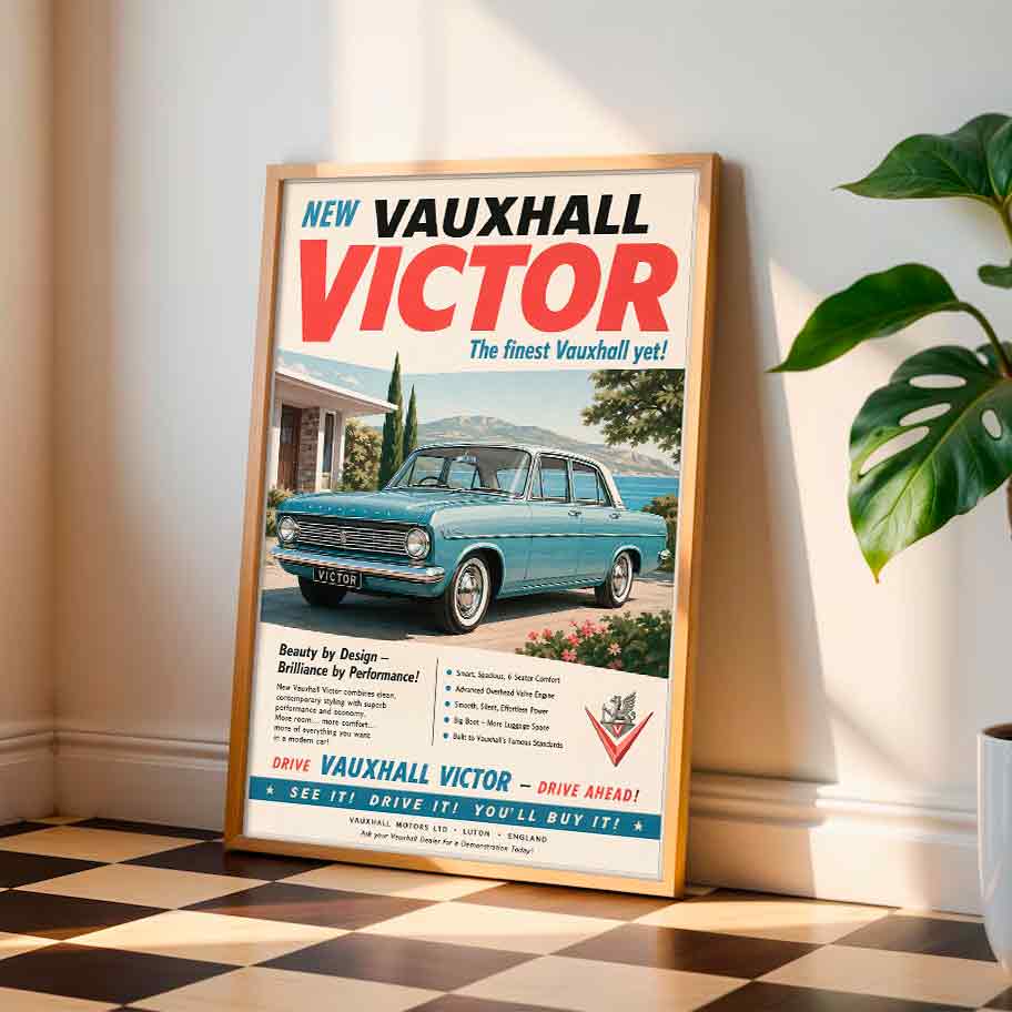 Juliste autot Vauxhall Victor LÖ 40×60 50x75aaaa