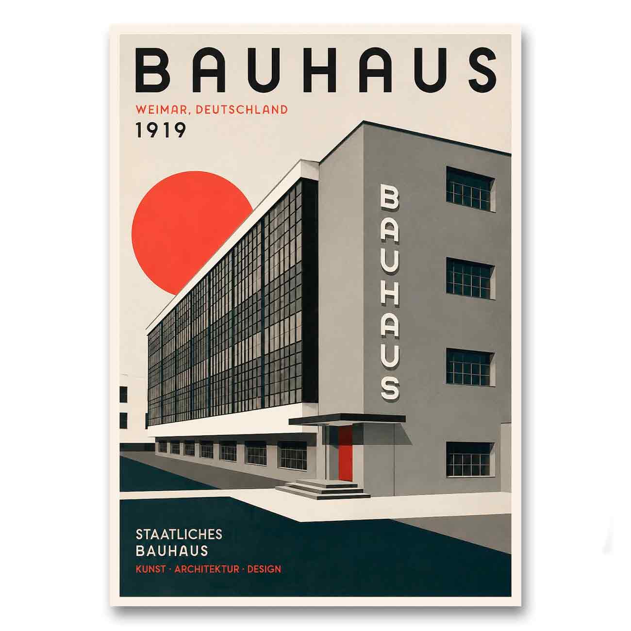 Juliste Bauhaus Weimar Deutschland 1919