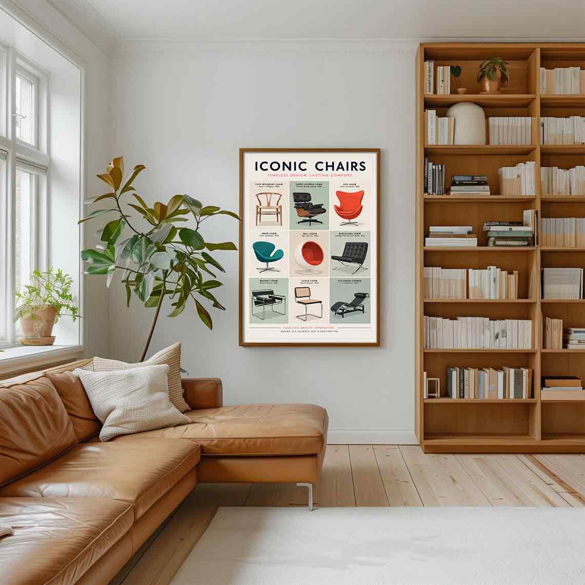 Juliste design ikoniset tuolit 2 LÖ 40×55 50x75aaa