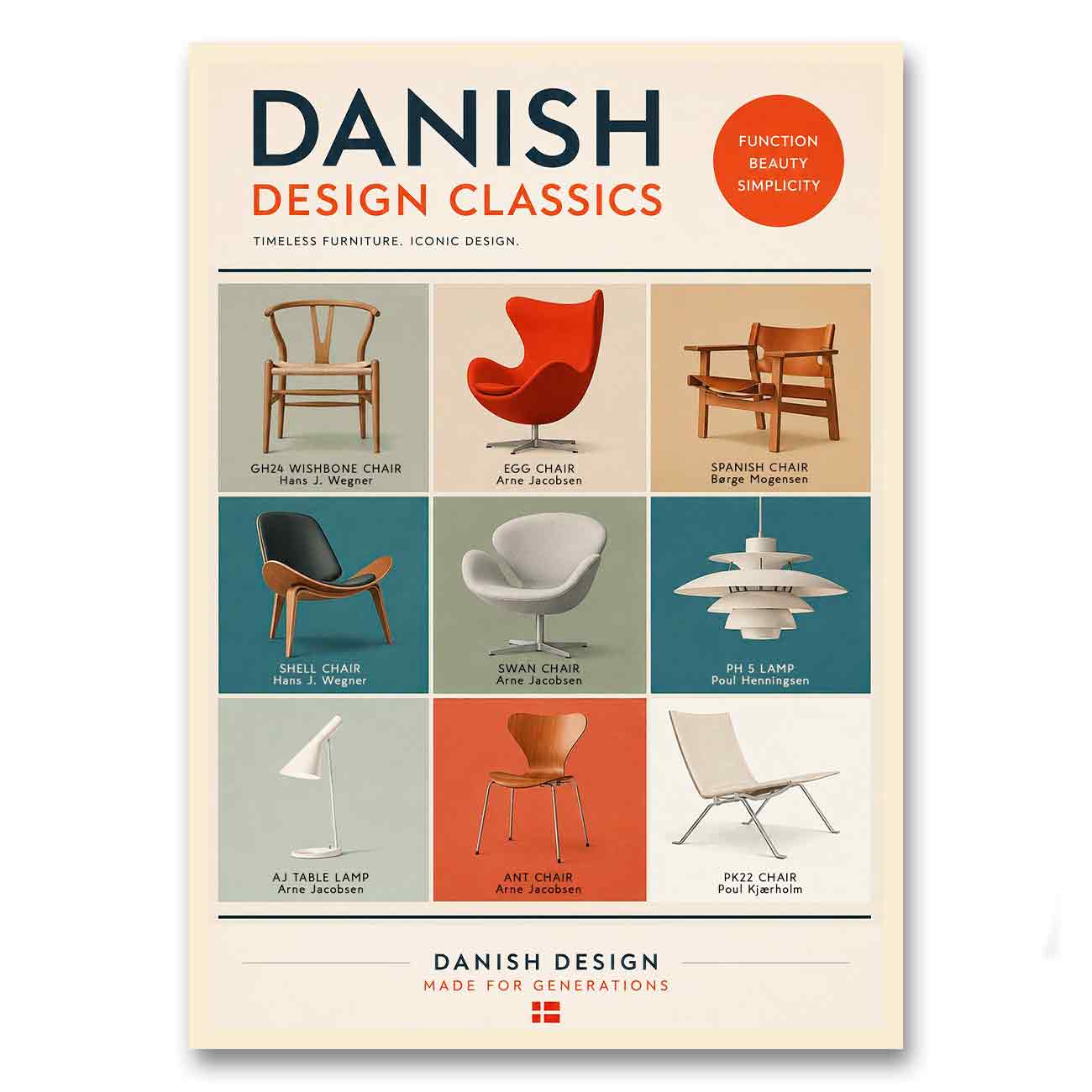 Juliste Danish Design Classics