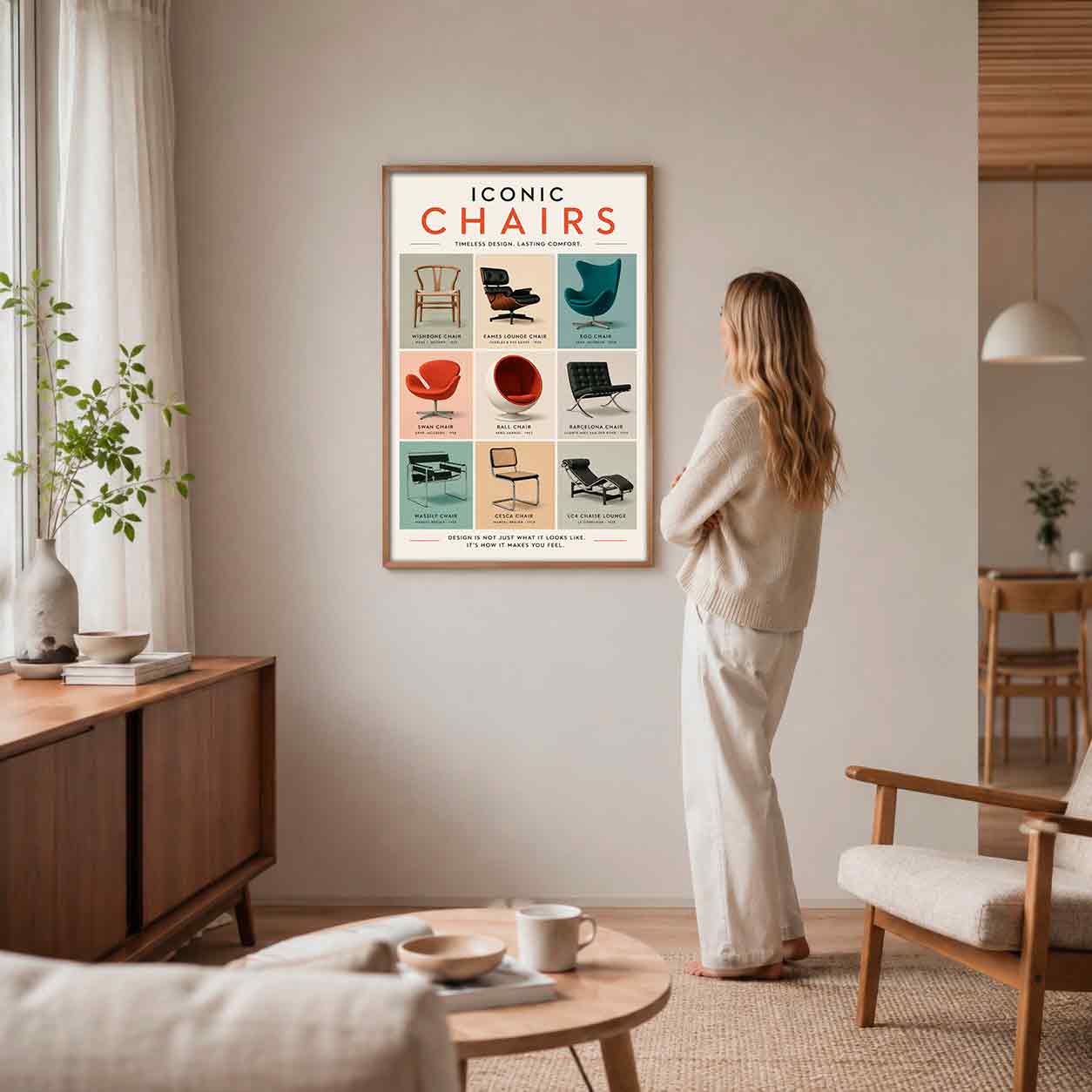 Juliste ikoniset tuolit LÖ 40×60 50x75aaa