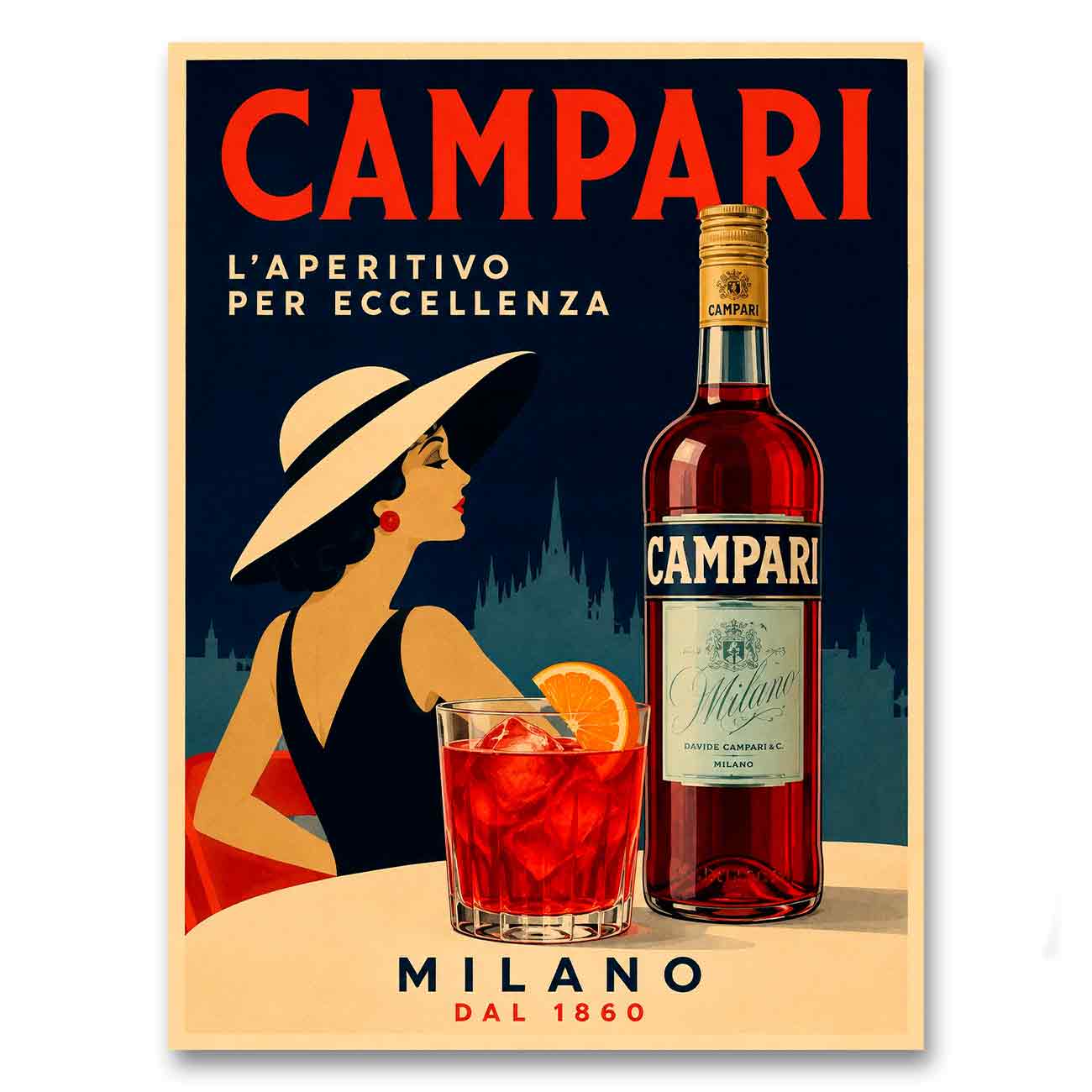 Juliste Campari – L´Aperitivo per Eccellenza
