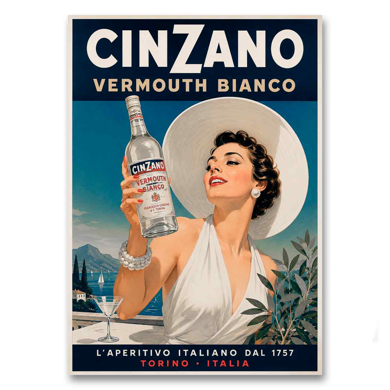 Juliste juomat cinzano LÖ 40×55 50×70-1a
