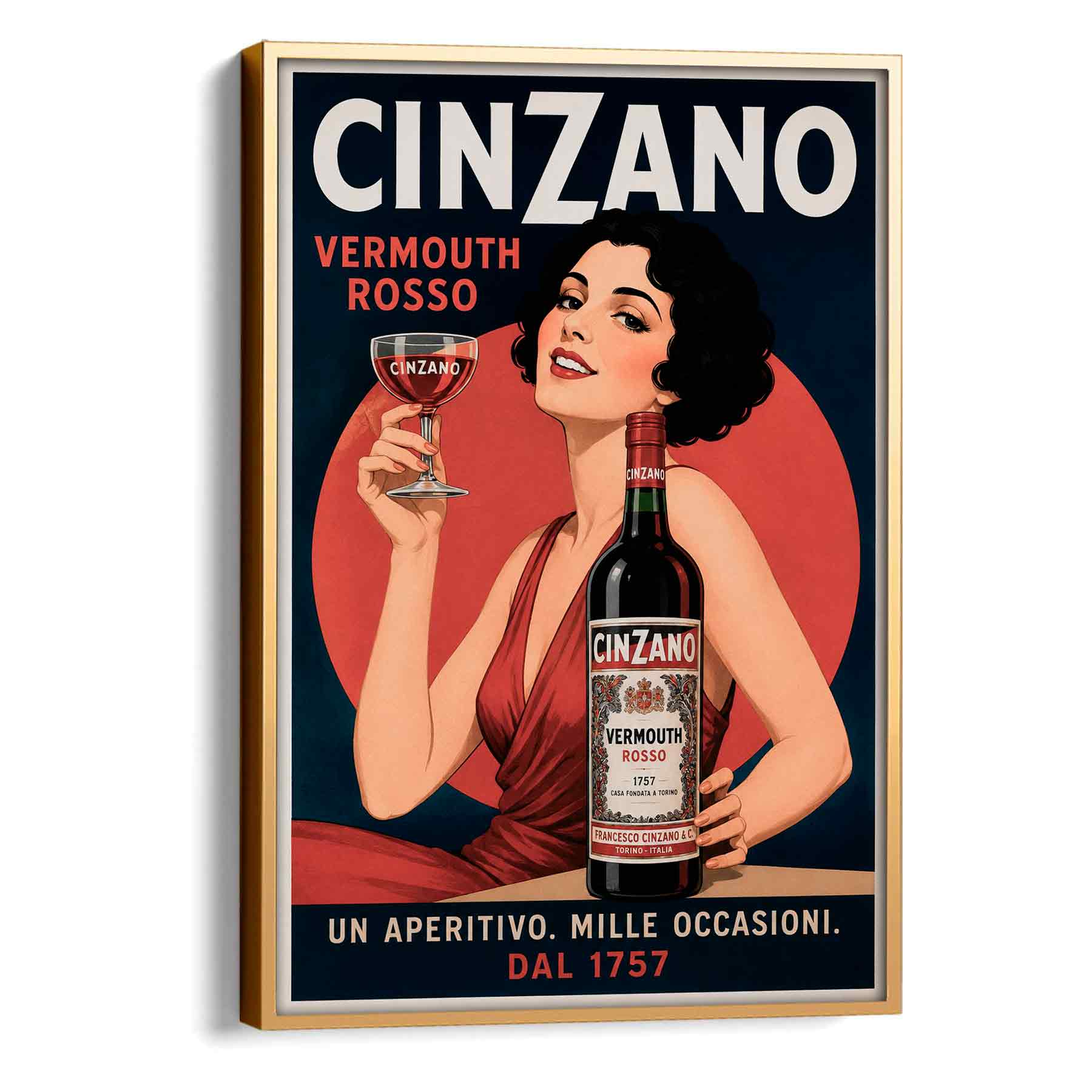 Juliste juomat cinzano LÖ 40×60 50×75-2aa