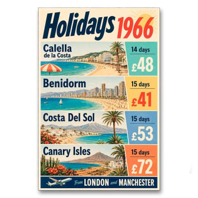 Juliste Holidays 1966