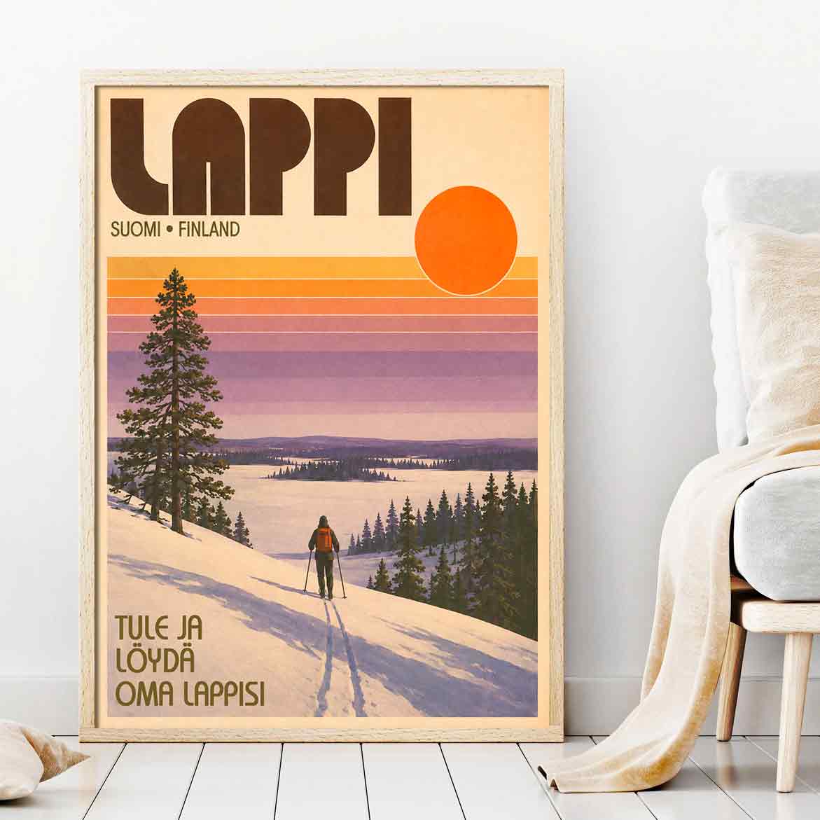 Juliste matkailu Lappi 1970 1 LÖ 50x70 70x100-1aaa
