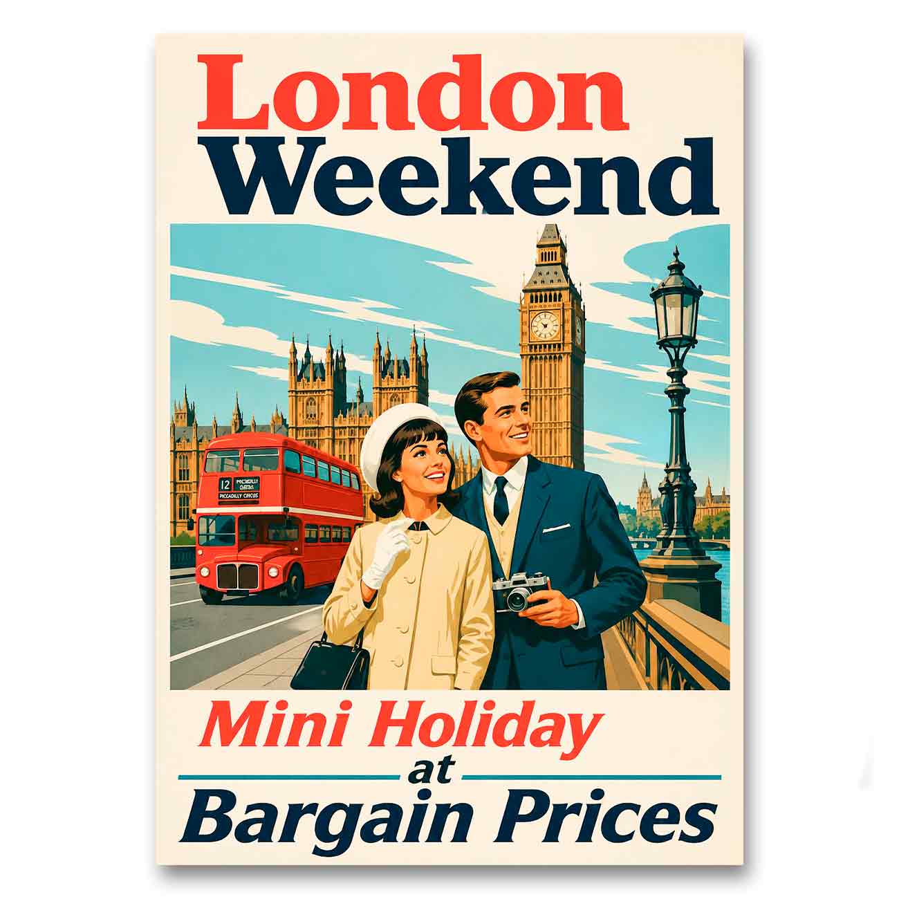 Juliste matkailu London Weekend LÖ 40×55 50x70a