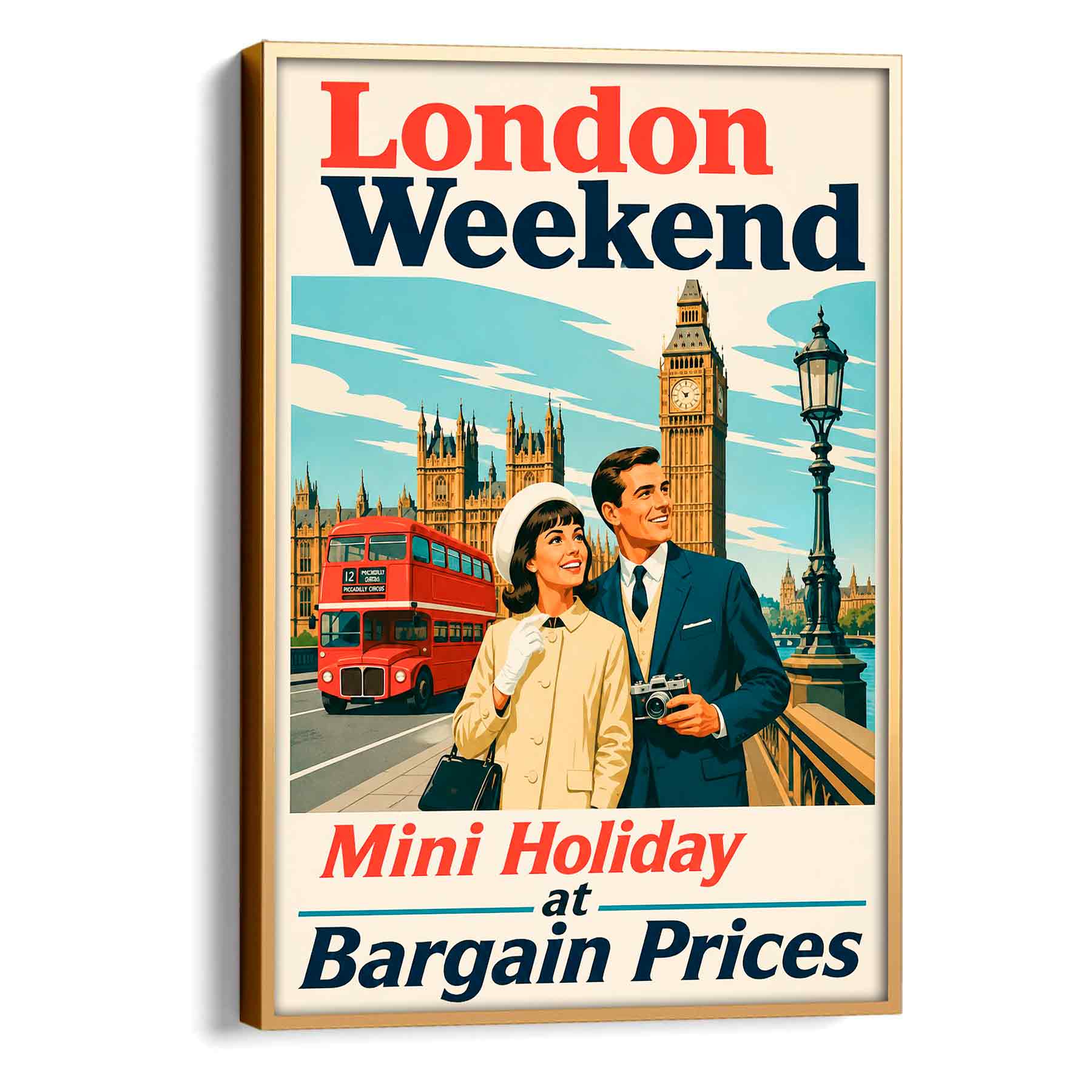 Juliste matkailu London Weekend LÖ 40×55 50x70aa
