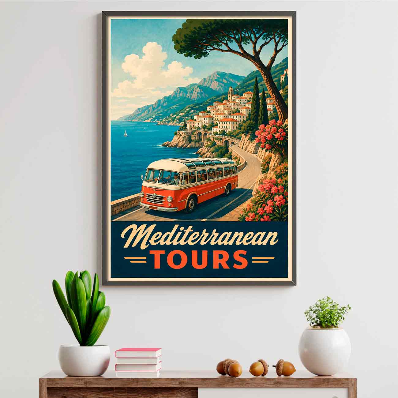Juliste matkailu Mediterranean Tours LÖ 40×60 50x75aaaa