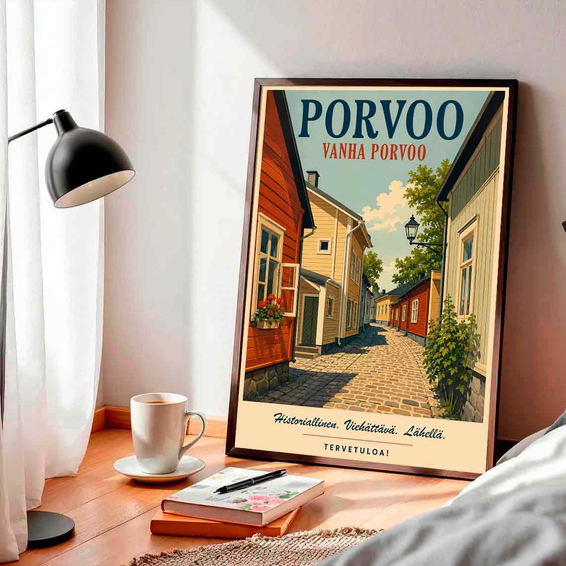 Juliste matkailu Porvoo vanha kaupunki 2 LÖ 50x70 70x100aaa