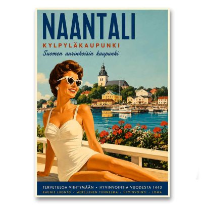 Juliste Naantali - Suomen aurinkoisin kaupunki