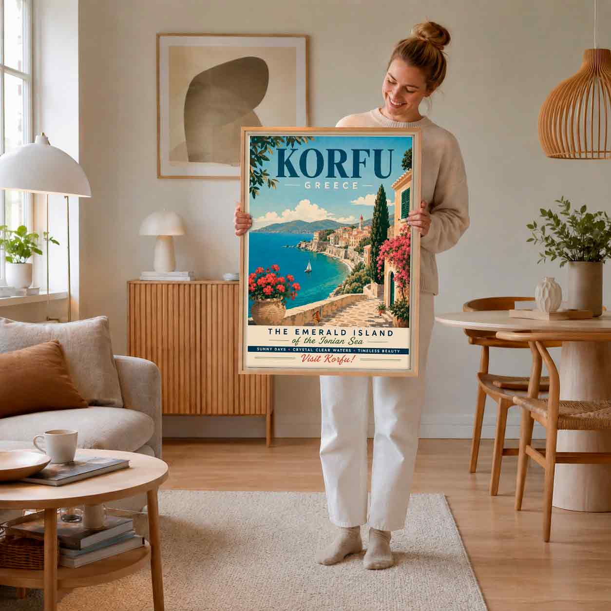 Juliste matkailu korfu kreikka LÖ 40×55 50x70a
