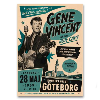 Juliste Gene Vincent - Göteborg