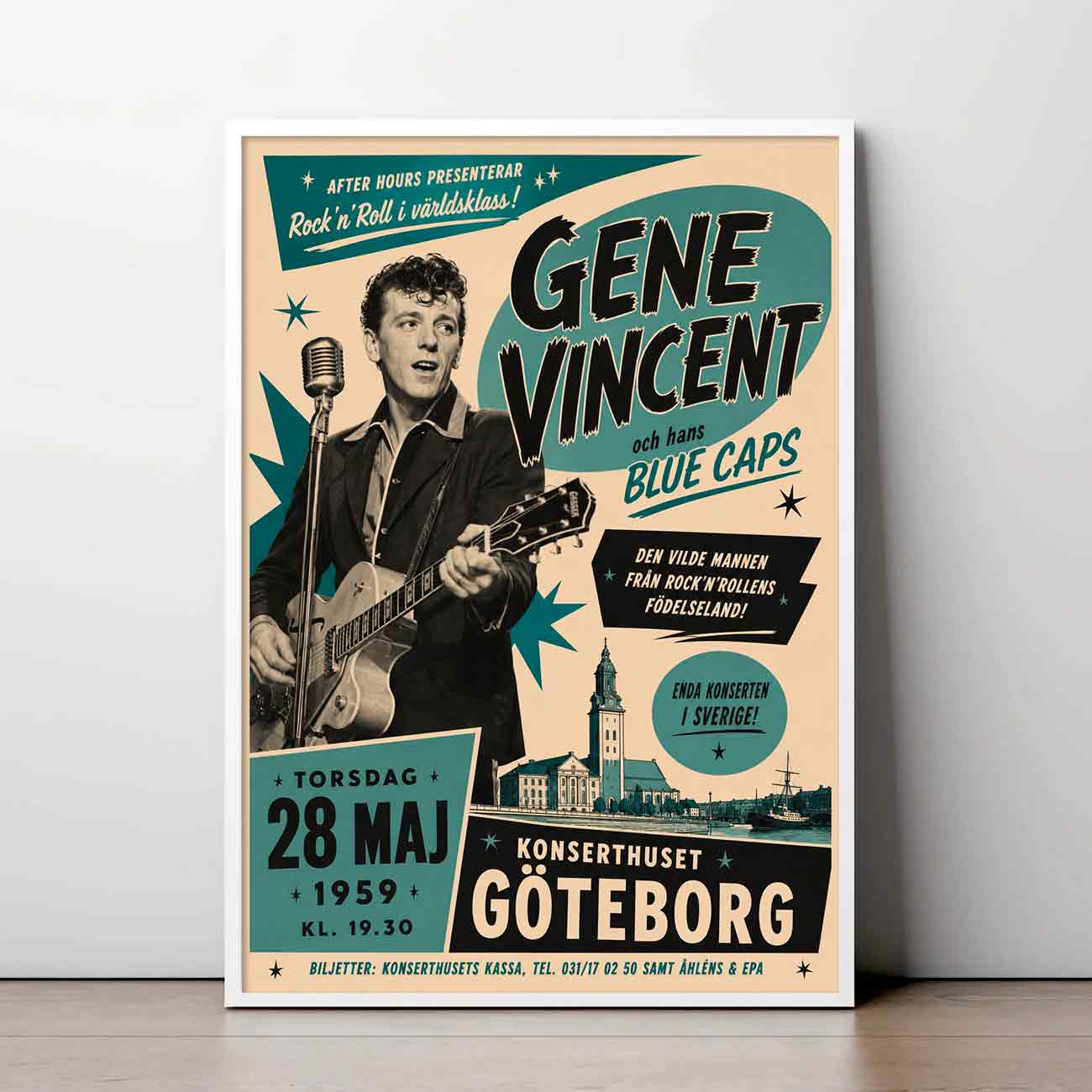 Juliste musiikki Gene Vincent LÖ 50x70aaa