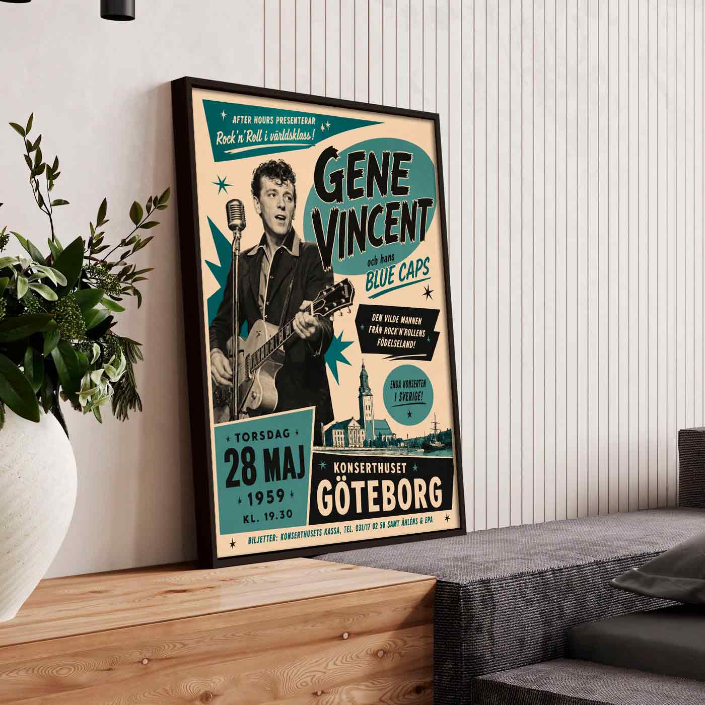 Juliste musiikki Gene Vincent LÖ 50x70aaaa
