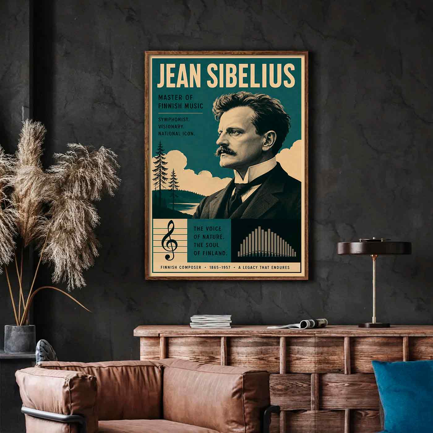 Juliste musiikki Jean Sibelius LÖ 40×60 50×75-1aaaa