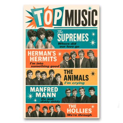 Juliste Top Music 1960s