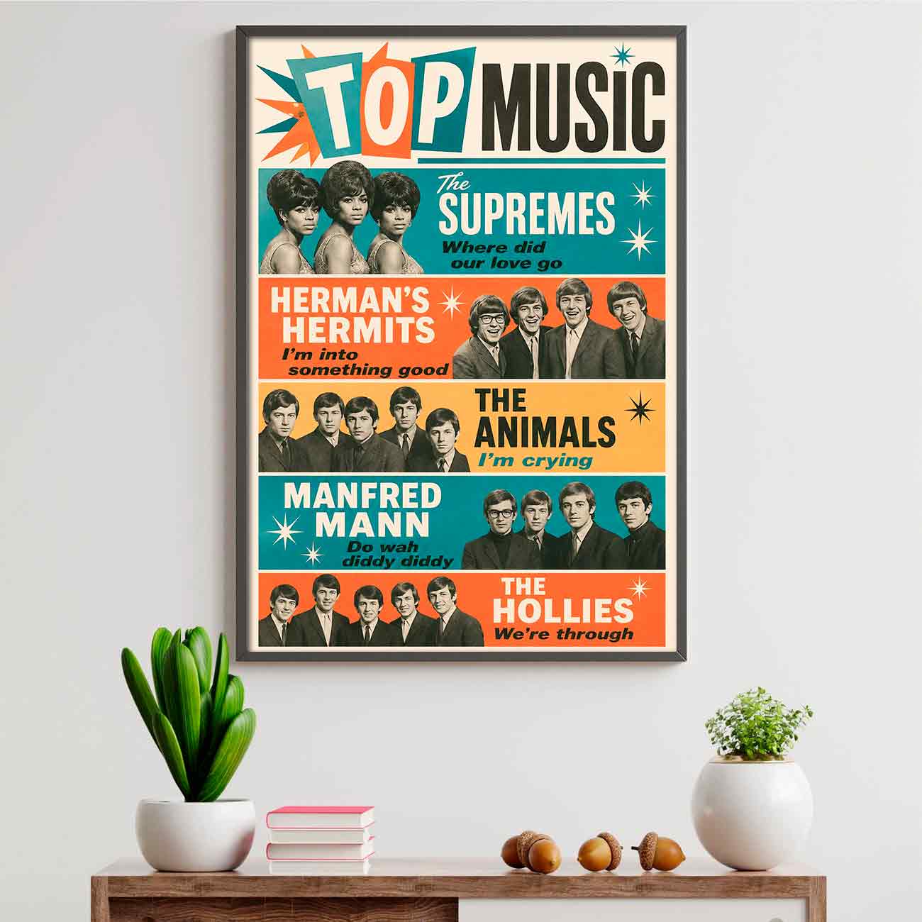 Juliste musiikki Top Music LÖ 40×60 50x75aaaa