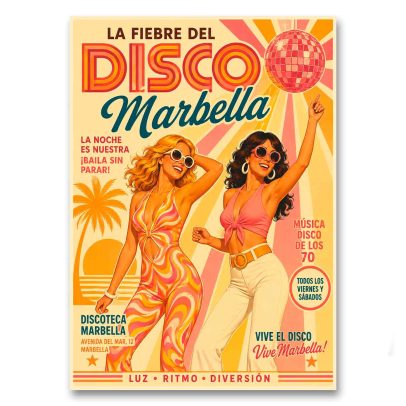 Juliste Disco Marbella - La noche es nuestra