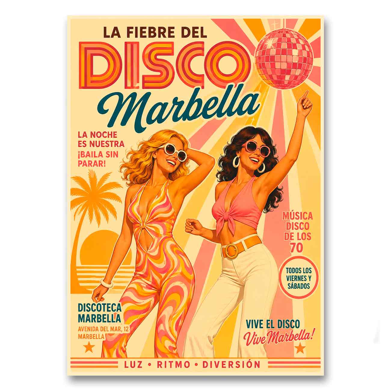 Juliste musiikki disco 1 LÖ 40×55 50×70-3a