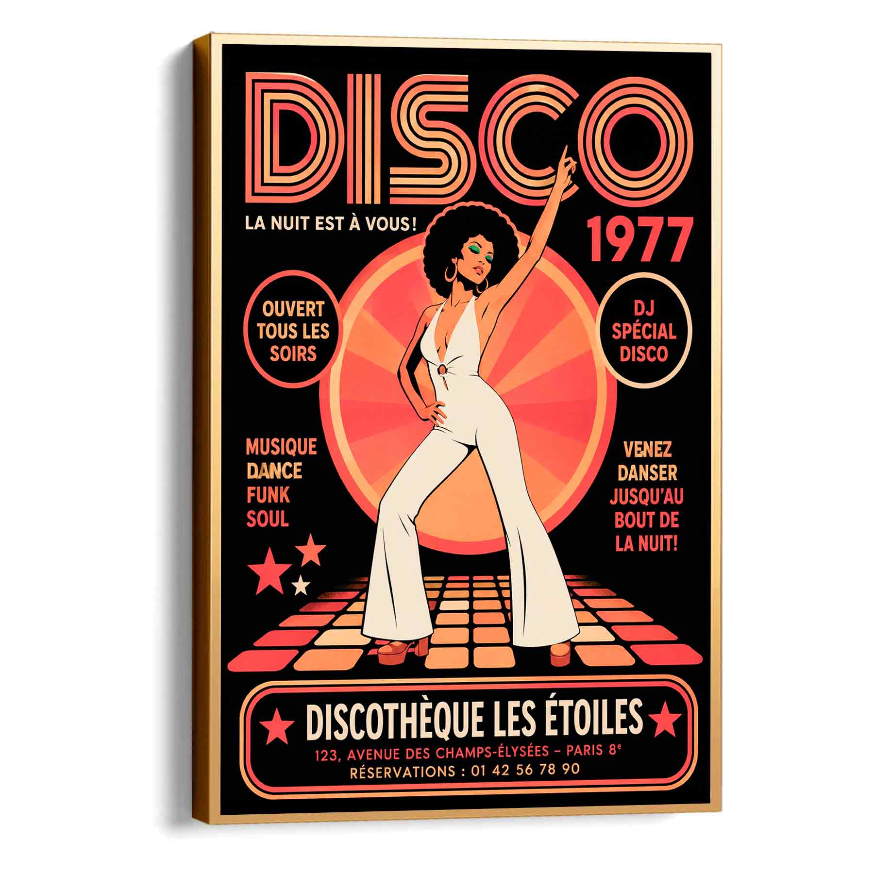 Juliste musiikki disco LÖ 40×55 50×70-1aa
