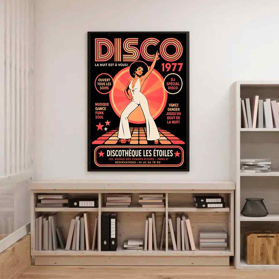 Juliste musiikki disco LÖ 40×55 50×70-1aaaa