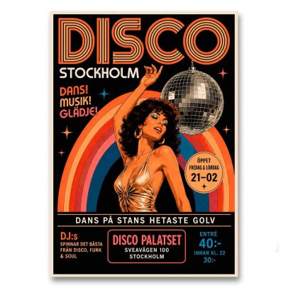 Juliste Disco Palatset Stockholm