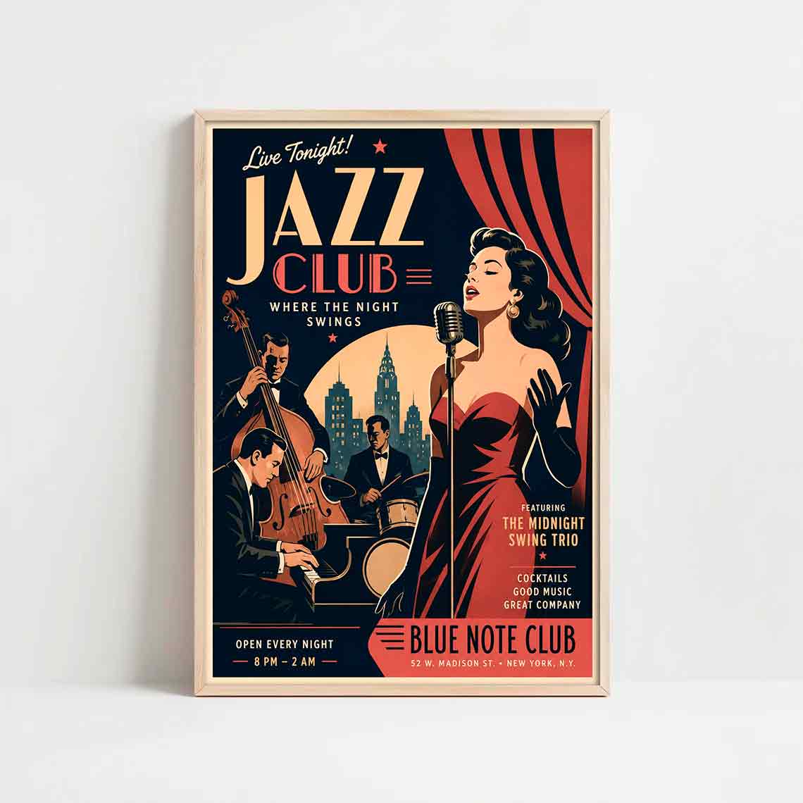Juliste musiikki jazz club LÖ 40×55 50×70-1aa_2