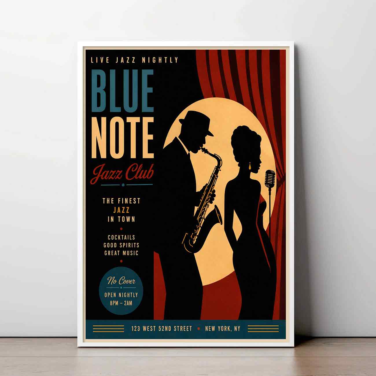 Juliste musiikki jazz club LÖ 40×55 50×70-1aaa