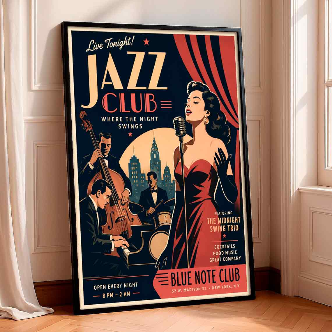 Juliste musiikki jazz club LÖ 40×55 50×70-1aaa_2