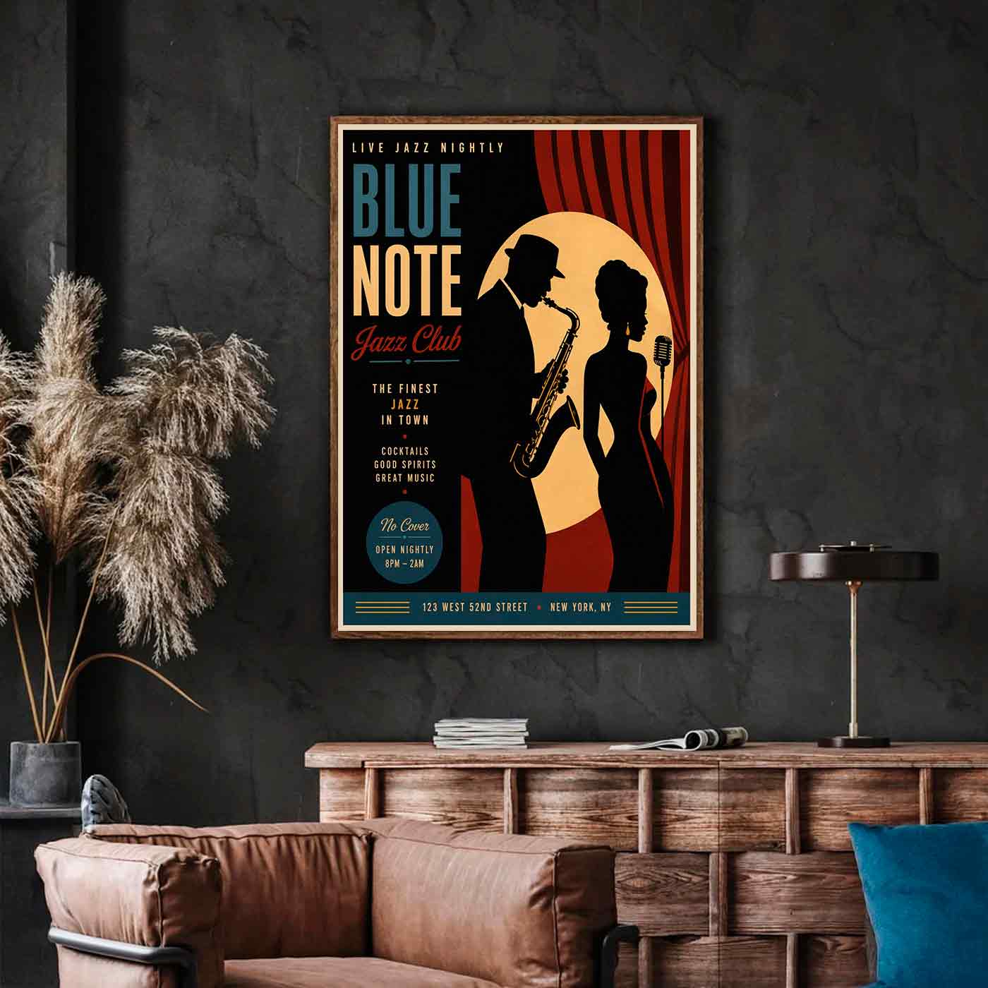 Juliste musiikki jazz club LÖ 40×55 50×70-1aaaa