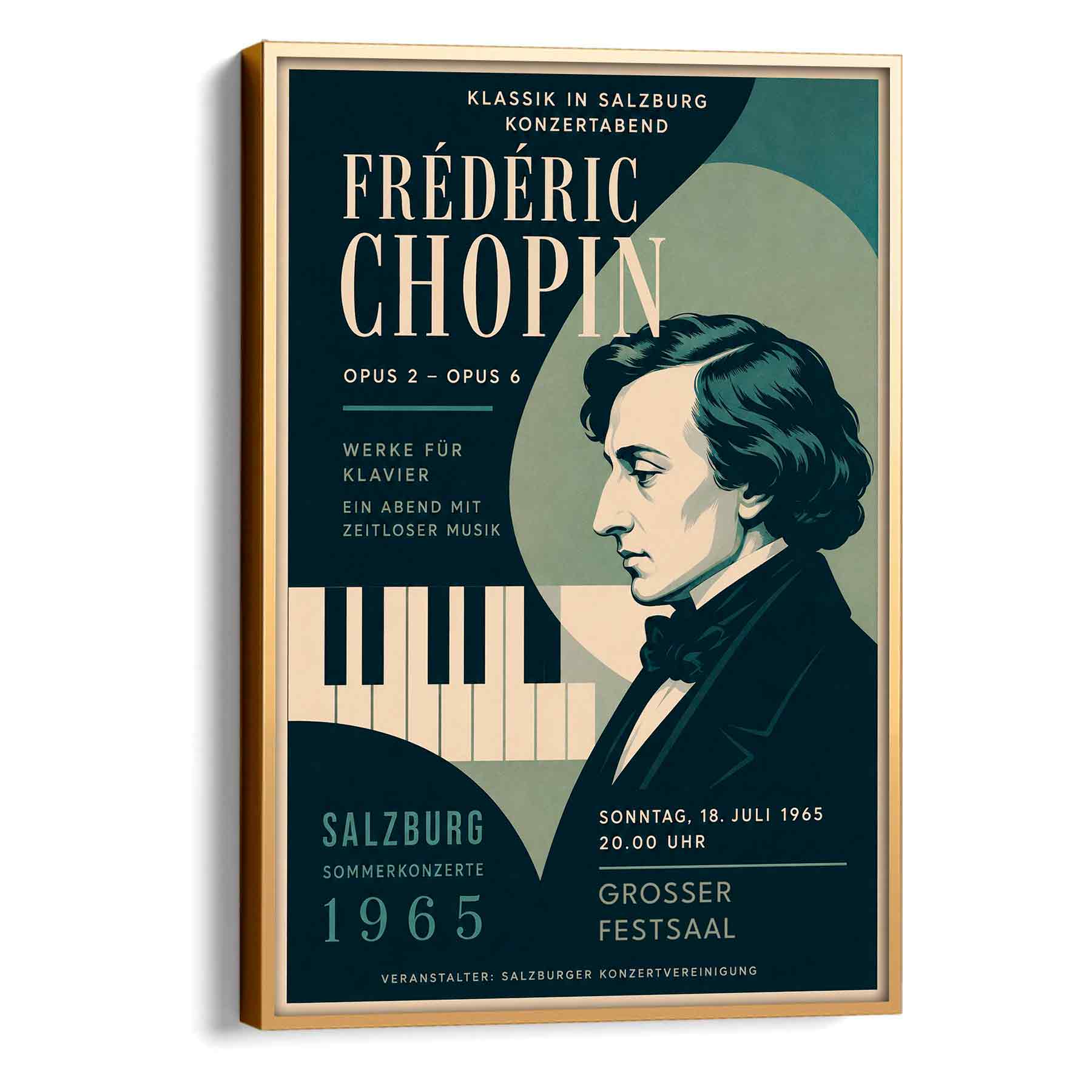Juliste musiikki klassinen chopin salzburg LÖ 40×60 50×75-2aa